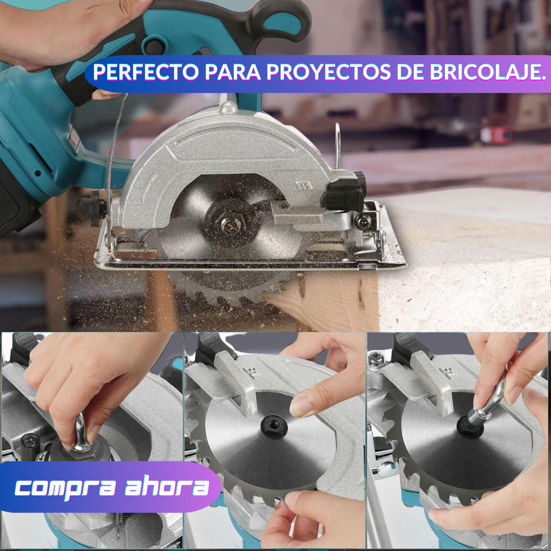 Sierra Circular Inalámbrica con dos Baterías de 98v 🔧