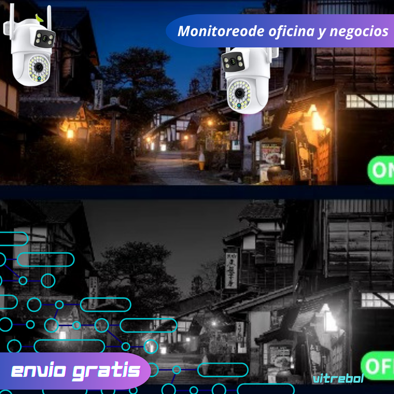Vigila Cada Detalle en 2K Cámara de Seguridad con Doble Lente y Audio Bidireccional